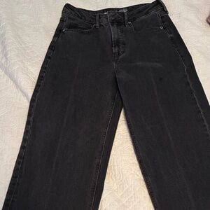 Old Navy Black Wide-Leg High-Rise Jeans